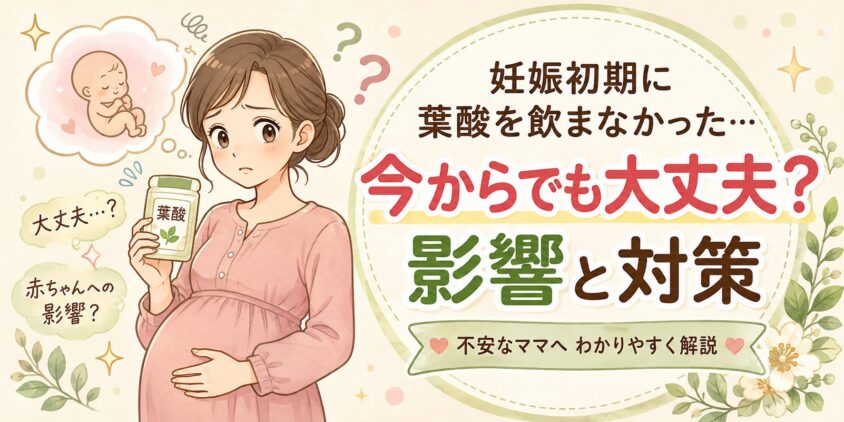 【妊娠初期】に葉酸を飲まなかった…今からでも大丈夫?影響と対策