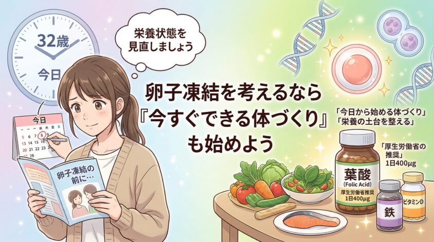 卵子凍結を考えるなら「今すぐできる体づくり」も始めよう