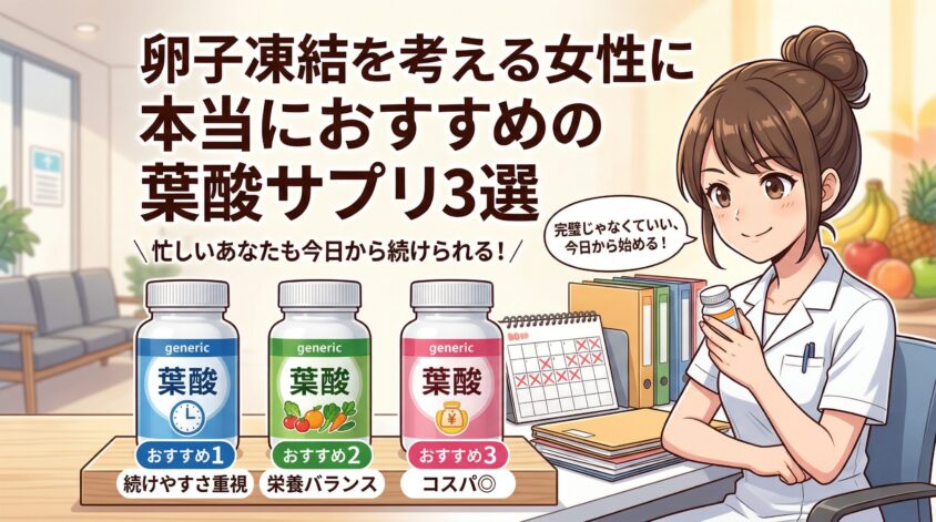 卵子凍結を考える女性に本当におすすめの葉酸サプリ3選