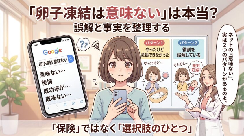 「卵子凍結は意味ない」は本当？誤解と事実を整理する
