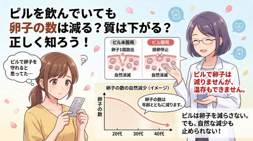 ピルを飲んでいると卵子の数は減る?質は下がる?正しく知ろう
