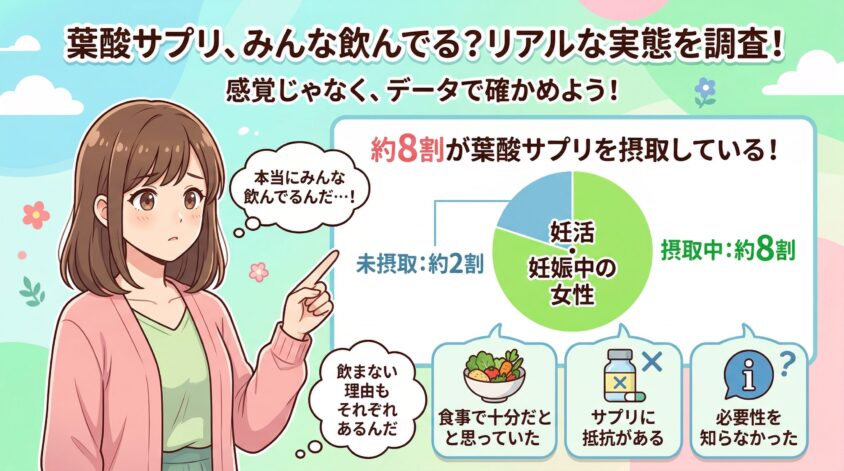 葉酸サプリ、みんな飲んでるの？リアルな実態を調べてみた