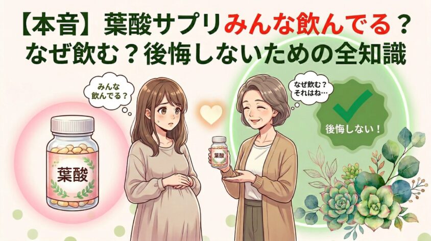【本音】葉酸サプリみんな飲んでる？なぜ飲む？後悔しないための全知識