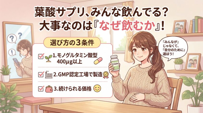 まとめ｜葉酸サプリ、みんな飲んでるよ。でも大事なのは「なぜ飲むか」を知ること