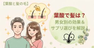 【男女別】葉酸が髪の毛に与える効果とは？サプリの選び方も解説