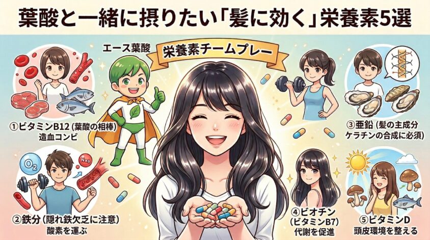 葉酸と一緒に摂りたい「髪に効く」栄養素5選