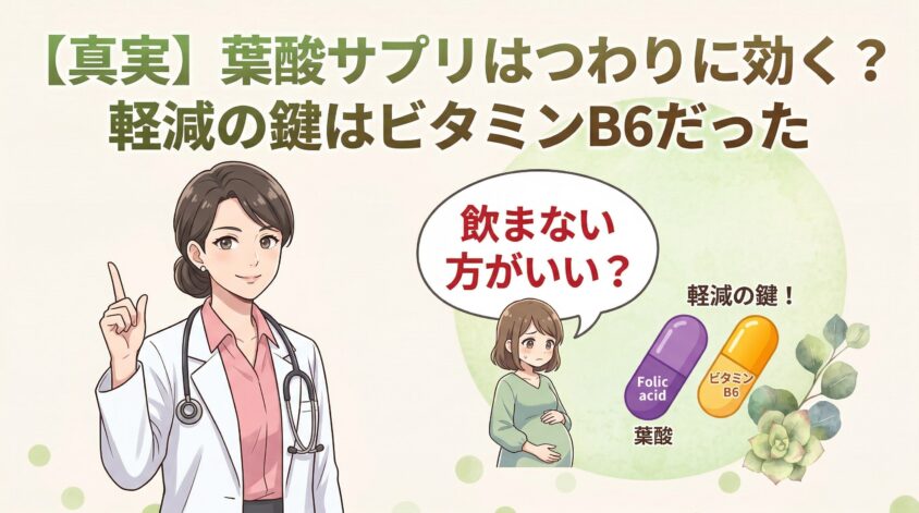 【真実】葉酸サプリはつわりに効く？軽減の鍵はビタミンB6だった