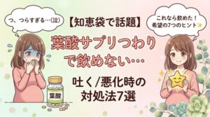 【知恵袋で話題】葉酸サプリつわりで飲めない…吐く/悪化時の対処法7選