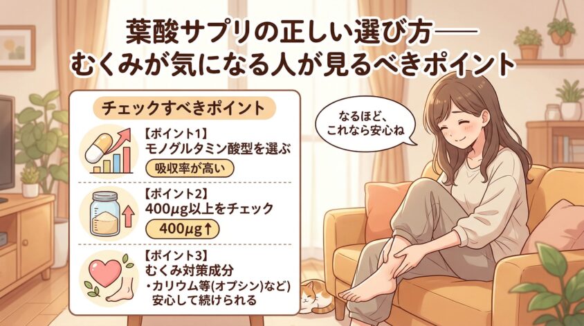 葉酸サプリの正しい選び方&mdash;&mdash;むくみが気になる人が見るべきポイント