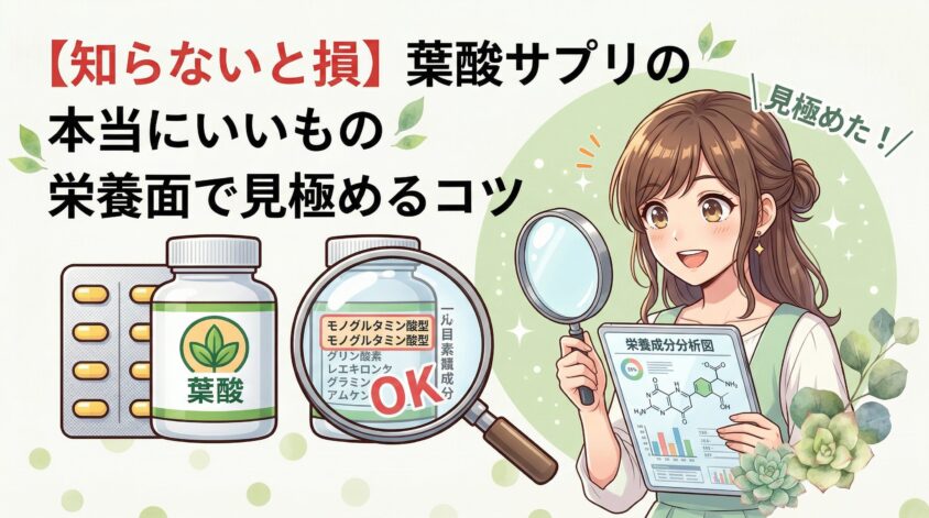 【知らないと損】葉酸サプリの本当にいいもの栄養面で見極めるコツ