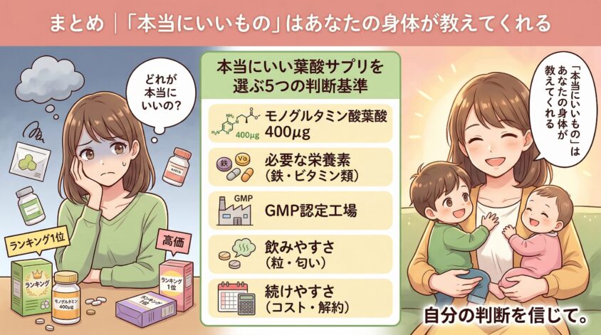 葉酸サプリの「本当にいいもの」はあなたの身体が教えてくれる