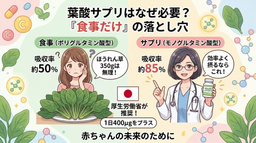 葉酸サプリはなぜ必要なの？「食事で十分」が危ない理由