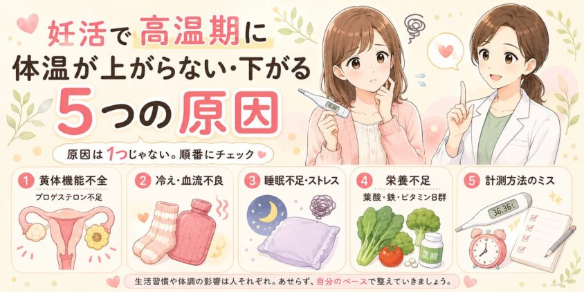 妊活で高温期に体温が上がらない・下がる5つの原因