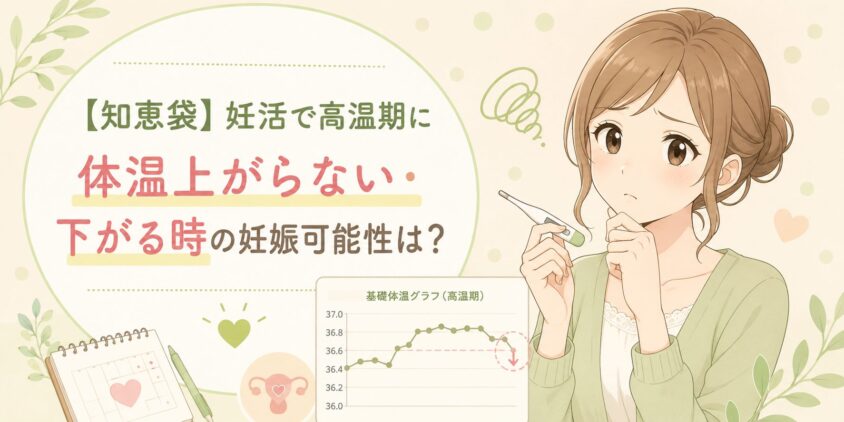 【知恵袋】妊活で高温期に体温上がらない・下がる時の妊娠可能性は？