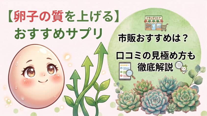 卵子の質を上げるサプリ市販おすすめは?口コミの見極め方も徹底解説