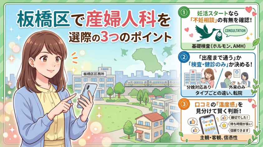 板橋区で産婦人科を選ぶ際の3つのポイント