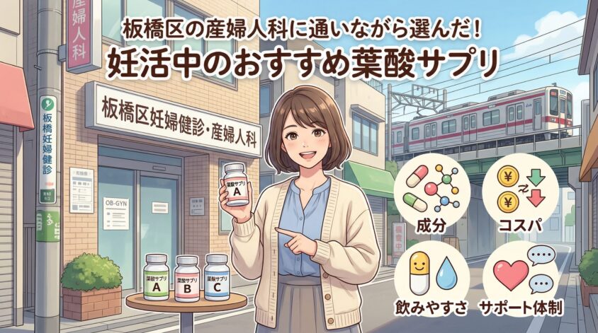 板橋区の産婦人科に通いながら選んだ!妊活中のおすすめ葉酸サプリ