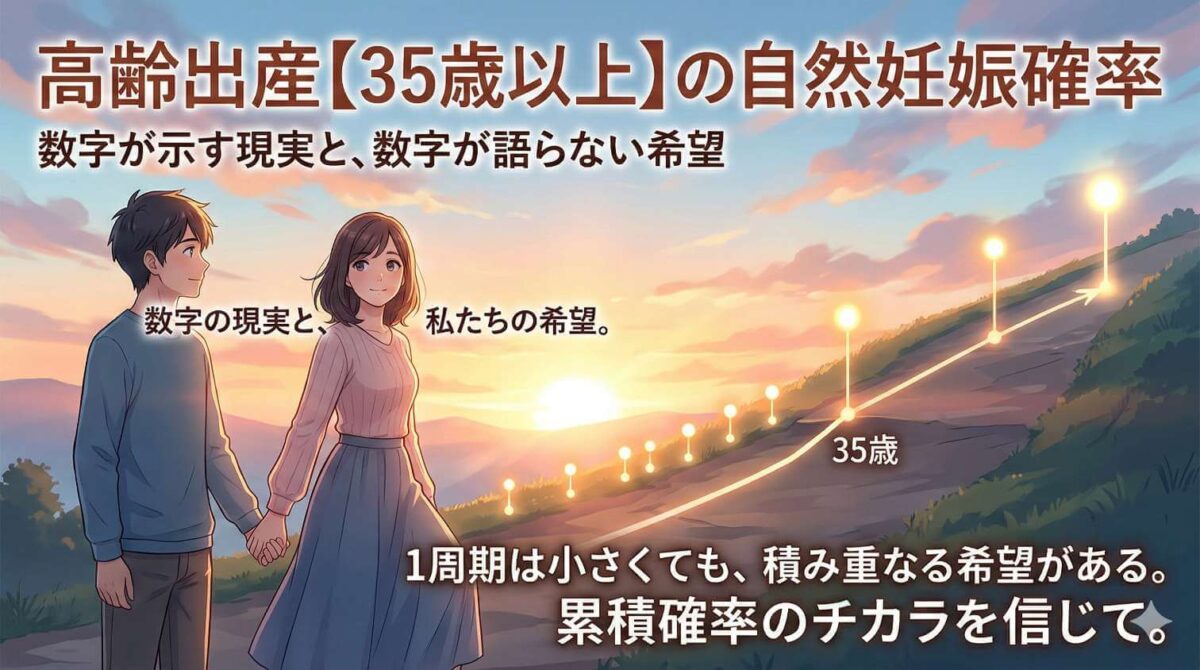 高齢出産【35歳以上】の自然妊娠確率｜数字が示す現実と、数字が語らない希望
