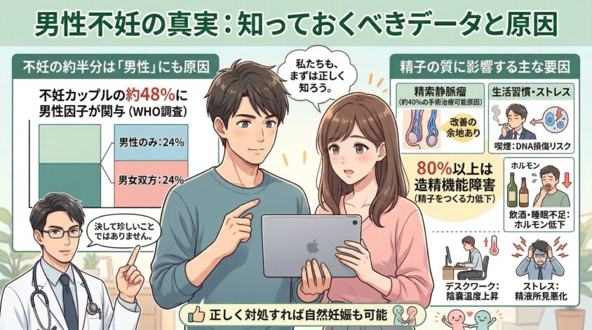 男性不妊の原因と実は高い割合―知っておくべきデータ