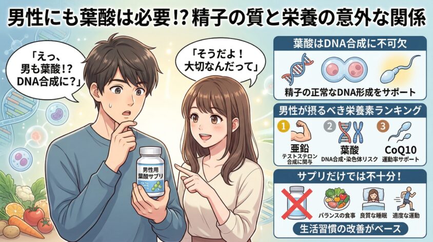 男性にも葉酸は必要？精子の質と栄養の意外な関係