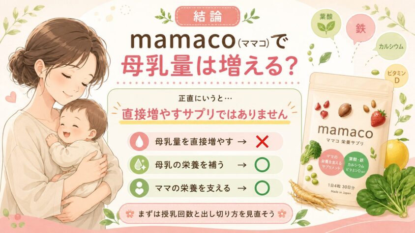 【結論】mamaco(ママコ)で母乳量は増える?正直にお答えします