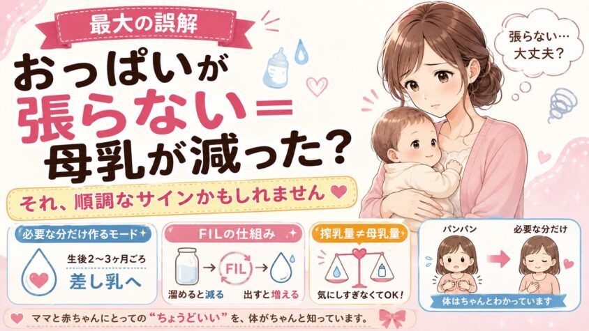「おっぱいが張らない=母乳が減った」は最大の誤解