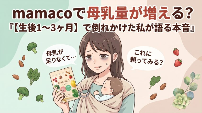 mamacoで母乳量が増える？【生後1〜3ヶ月】で倒れかけた私が語る本音