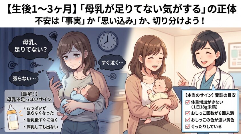 生後1～3ヶ月「母乳が足りてない気がする」の正体
