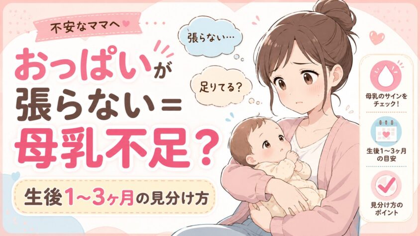 おっぱいが張らない＝【母乳不足？】生後1〜3ヶ月の見分け方