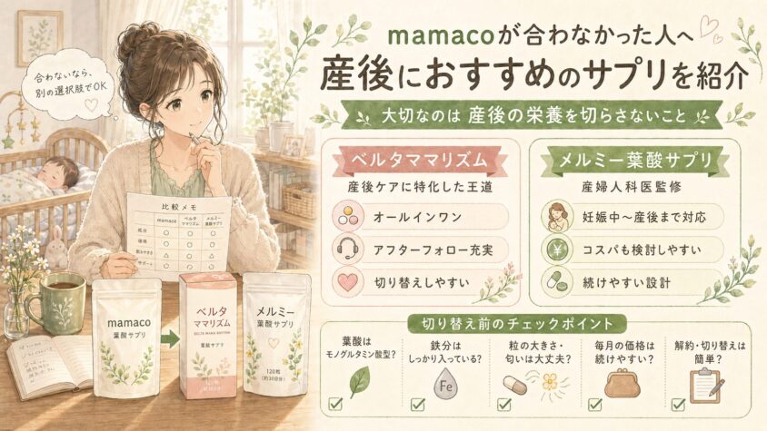 mamacoが合わなかった人へ──産後におすすめのサプリを紹介