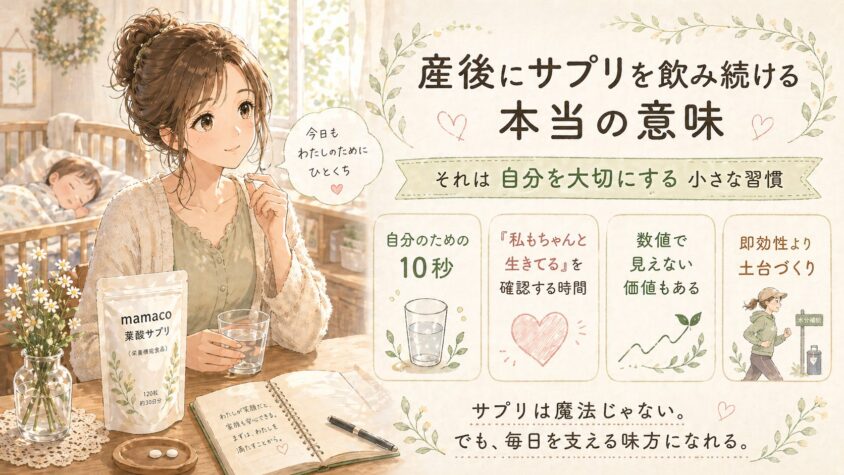産後にサプリを飲み続ける "本当の意味"
