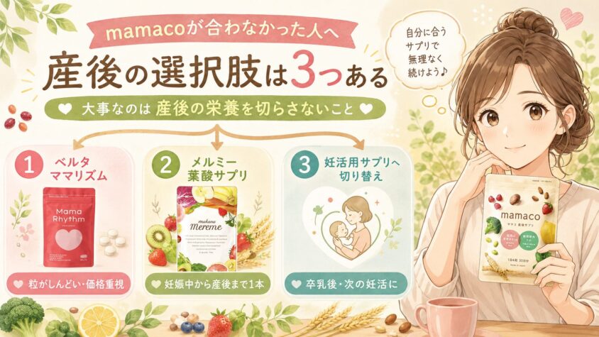 mamacoが合わなかった人へ──産後の選択肢は3つある