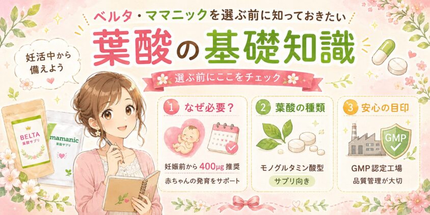 ベルタ・ママニックを選ぶ前に知っておきたい葉酸の基礎知識