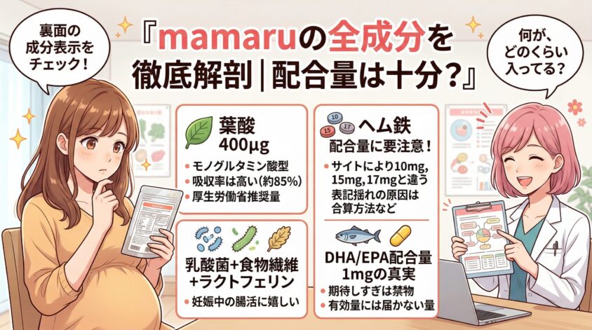 mamaru（ママル）の全成分を徹底解剖｜配合量は十分？