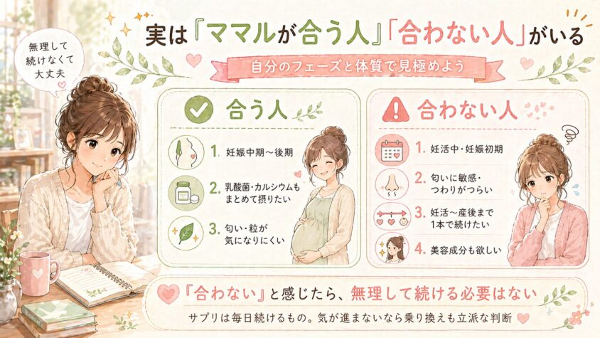 実は「ママルが合う人」「合わない人」がいる