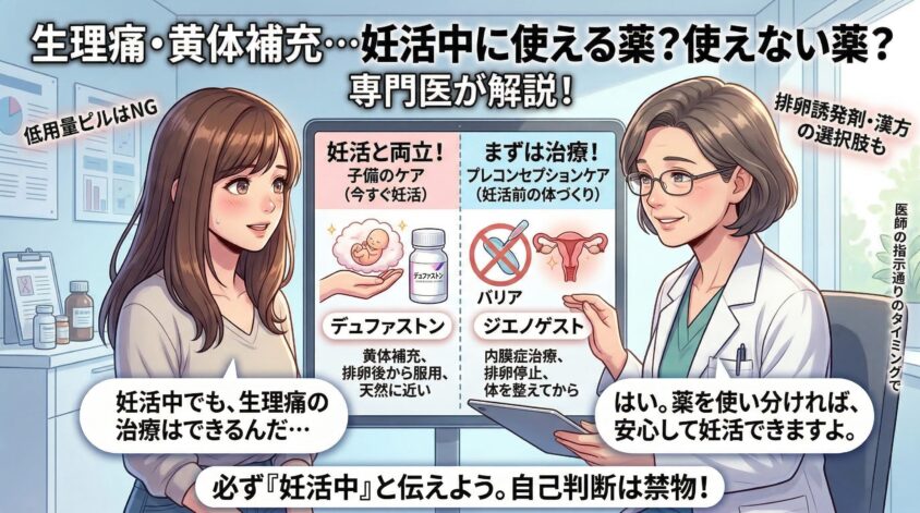 黄体ホルモンの薬と生理痛の治療｜妊活中に使える薬を専門医が解説