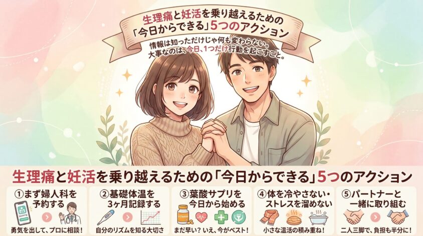 生理痛と妊活を乗り越えるための「今日からできる」5つのアクション