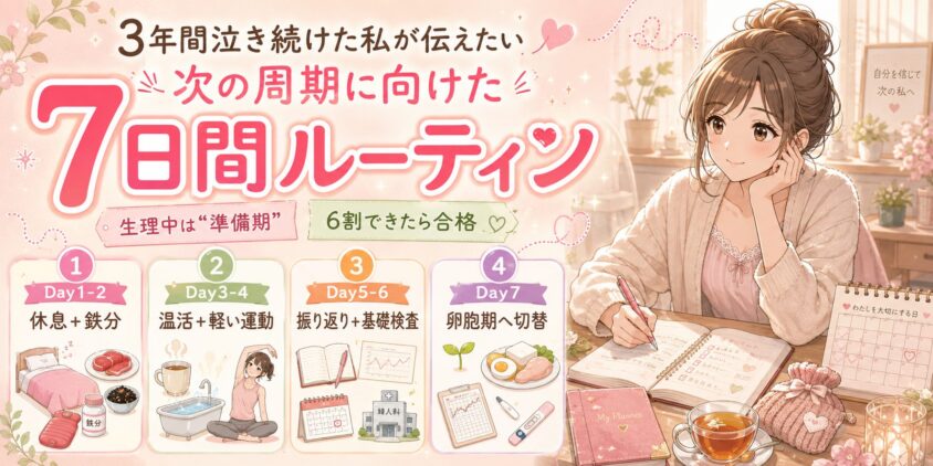 3年間泣き続けた私が伝えたい、次の周期に向けた7日間ルーティン