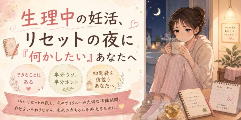 生理中の妊活、リセットの夜に「何かしたい」あなたへ