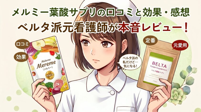 メルミー葉酸サプリの口コミと効果・感想｜ベルタ派元看護師の見解