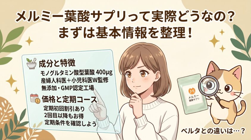 メルミー葉酸サプリって実際どうなの？まずは基本情報を整理
