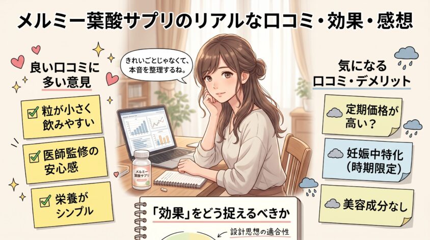 メルミー葉酸サプリの口コミ・効果・感想を徹底リサーチ