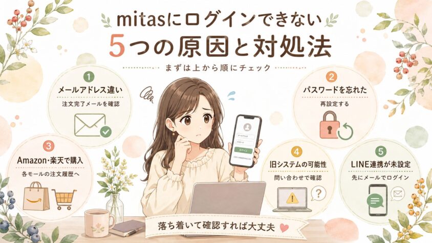 mitasにログインできない5つの原因と対処法