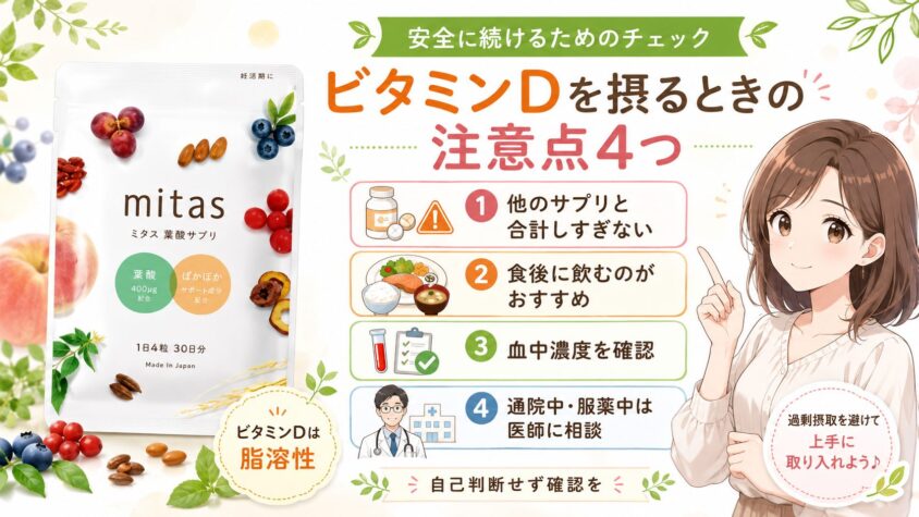 ビタミンDを摂るときの注意点4つ