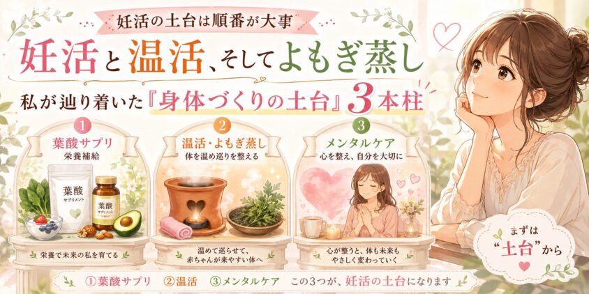 妊活と温活、そしてよもぎ蒸し。私が辿り着いた「身体づくりの土台」3本柱