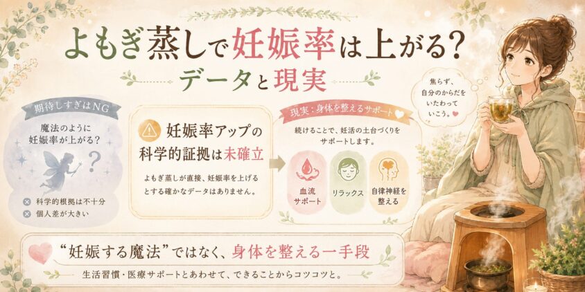 よもぎ蒸し効果で妊娠率は上がる？データと現実