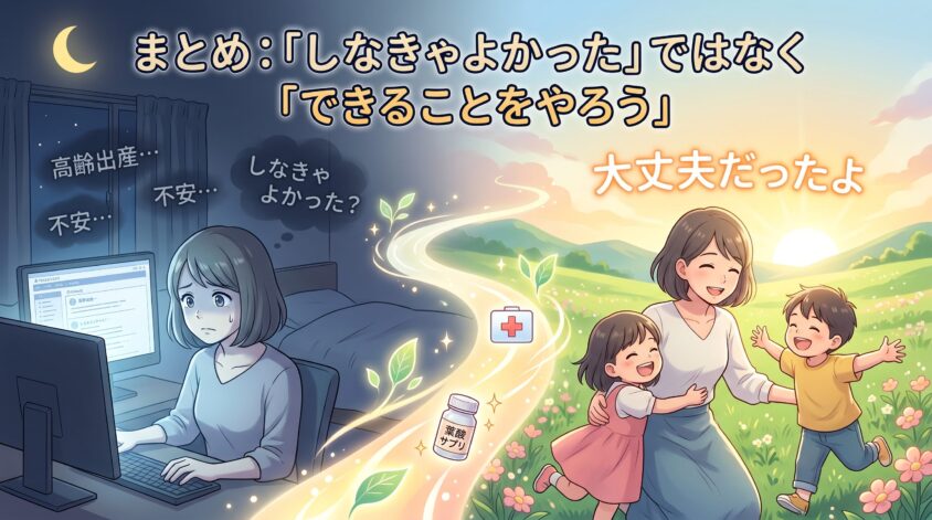 まとめ：高齢出産「しなきゃよかった」ではなく「できることをやろう」