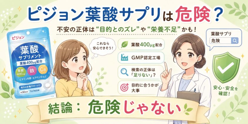 そもそも「ピジョン葉酸サプリは危険」って本当?結論から言うね