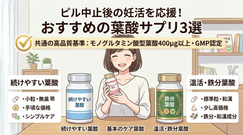 ピル中止後の妊活で私が選んでよかった葉酸サプリ