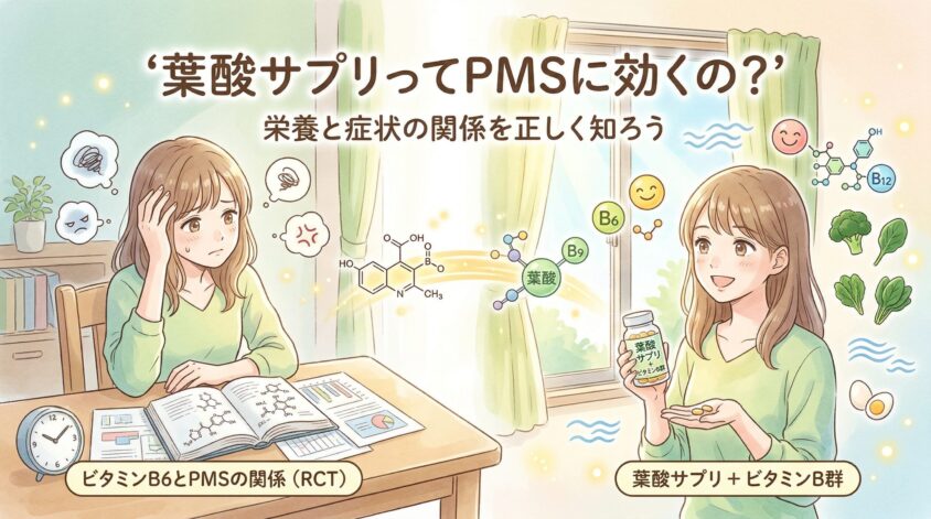 葉酸サプリってPMSに効くの？栄養と症状の関係を正しく知ろう